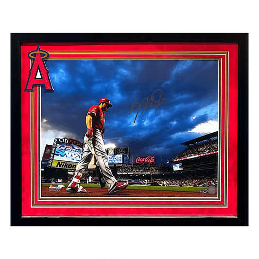 Mike Trout Los Angeles Angels Autographed Framed 16x20 - MLB & Steiner COA
