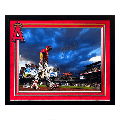 Mike Trout Los Angeles Angels Autographed Framed 16x20 - MLB & Steiner COA