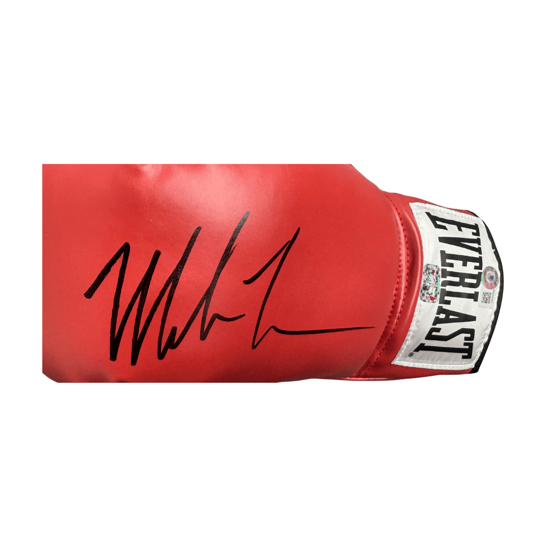 Mike Tyson Autographed Red Everlast Boxing Glove - Beckett COA (Left Hand)