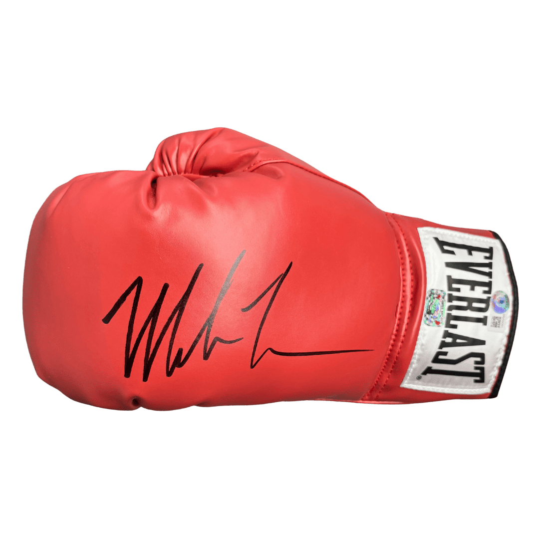 Mike Tyson Autographed Red Everlast Boxing Glove - Beckett COA (Left Hand)
