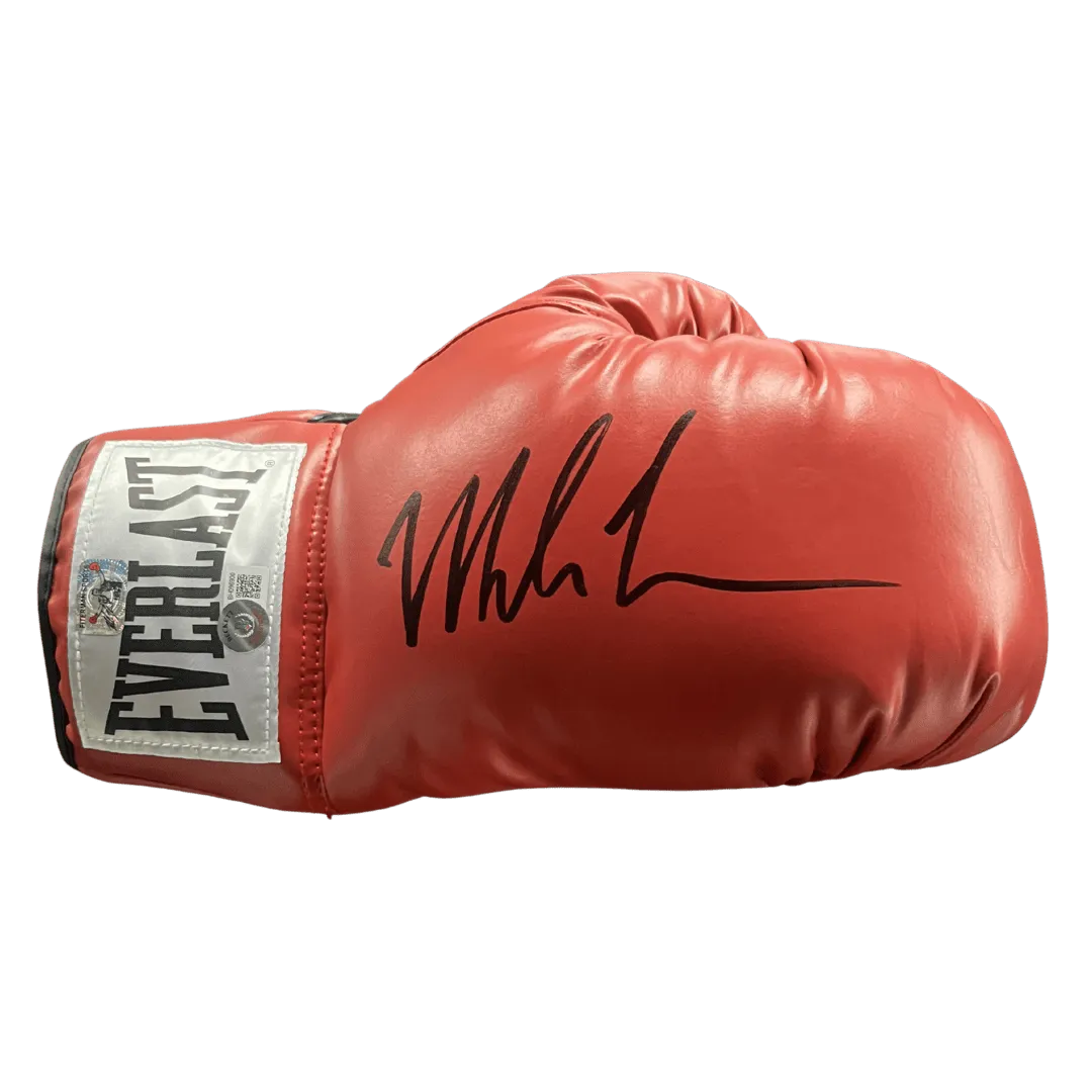 Mike Tyson Autographed Red Everlast Boxing Glove - Beckett COA (Right Hand)