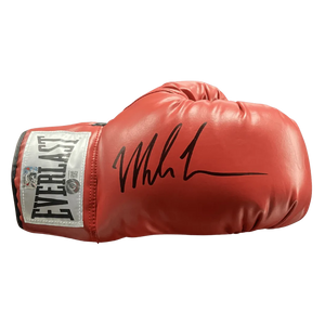 Mike Tyson Autographed Red Everlast Boxing Glove - Beckett COA (Left Hand)