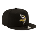 Minnesota Vikings Basic New Era Black 9FIFTY Adjustable Snapback Hat
