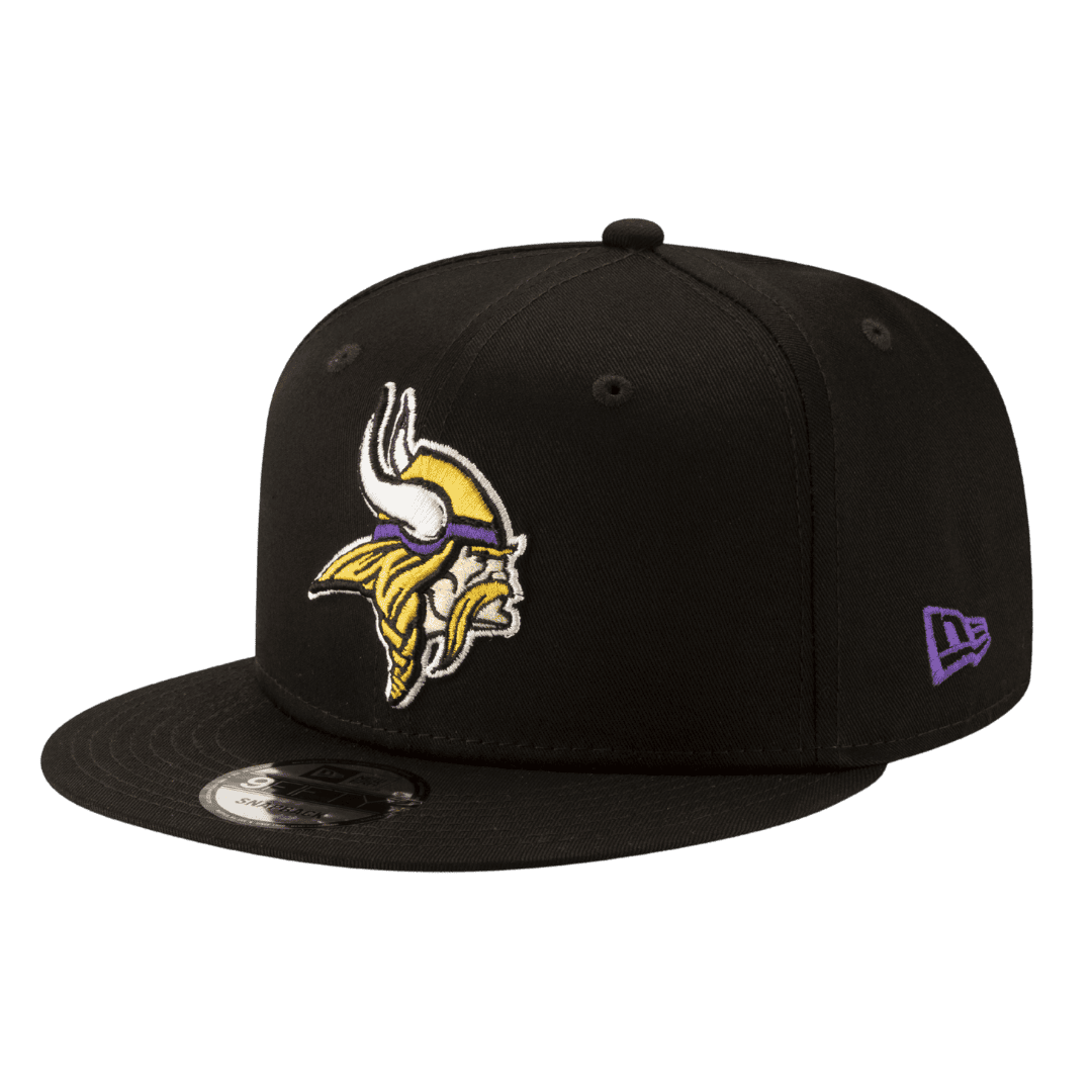 Minnesota Vikings Basic New Era Black 9FIFTY Adjustable Snapback Hat