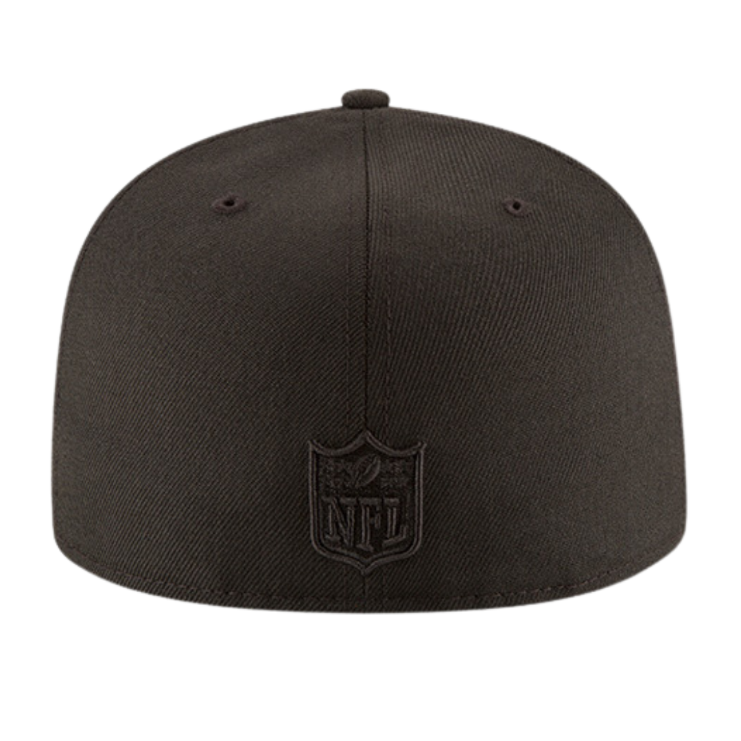 Minnesota Vikings Black On Black New Era 59FIFTY Fitted Hat