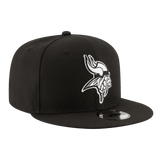 Minnesota Vikings Black & White Logo New Era 59FIFTY Fitted Hat