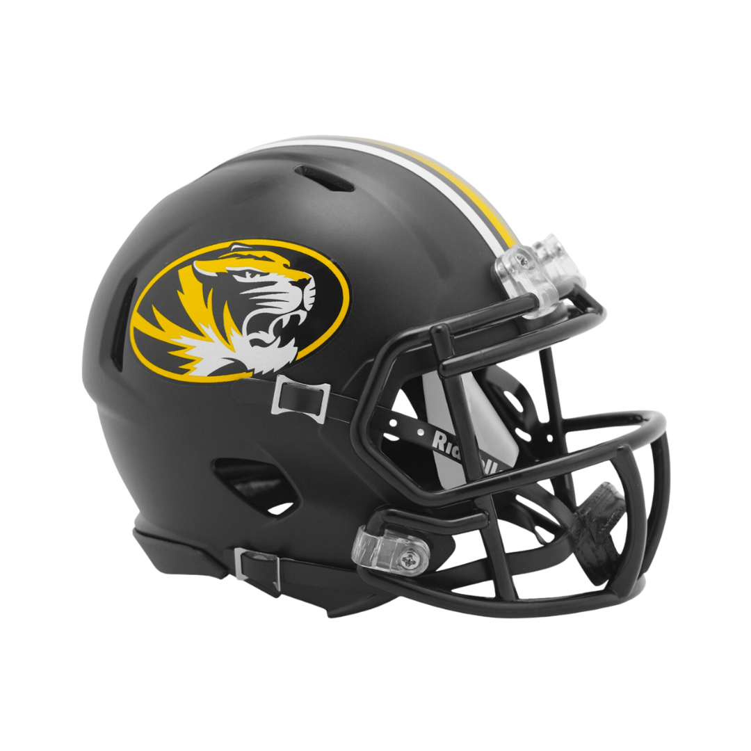 Missouri Tigers Anodized Black Speed Riddell Mini Football Helmet