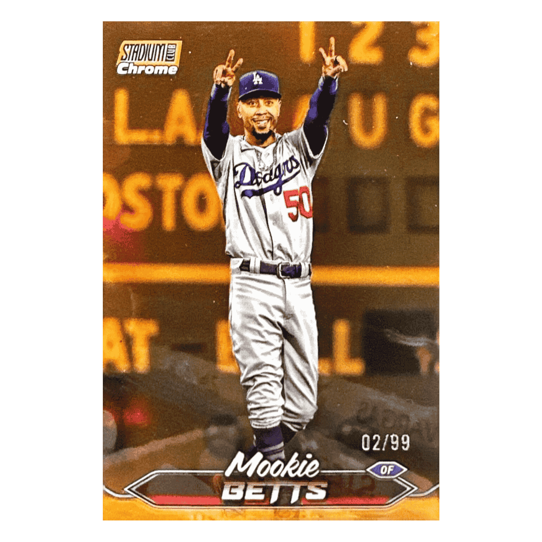Mookie Betts 2024 Topps Stadium Club Chrome Orange /99 Card Mookie Betts 2024 Topps Stadium Club Chrome Orange /99 Card