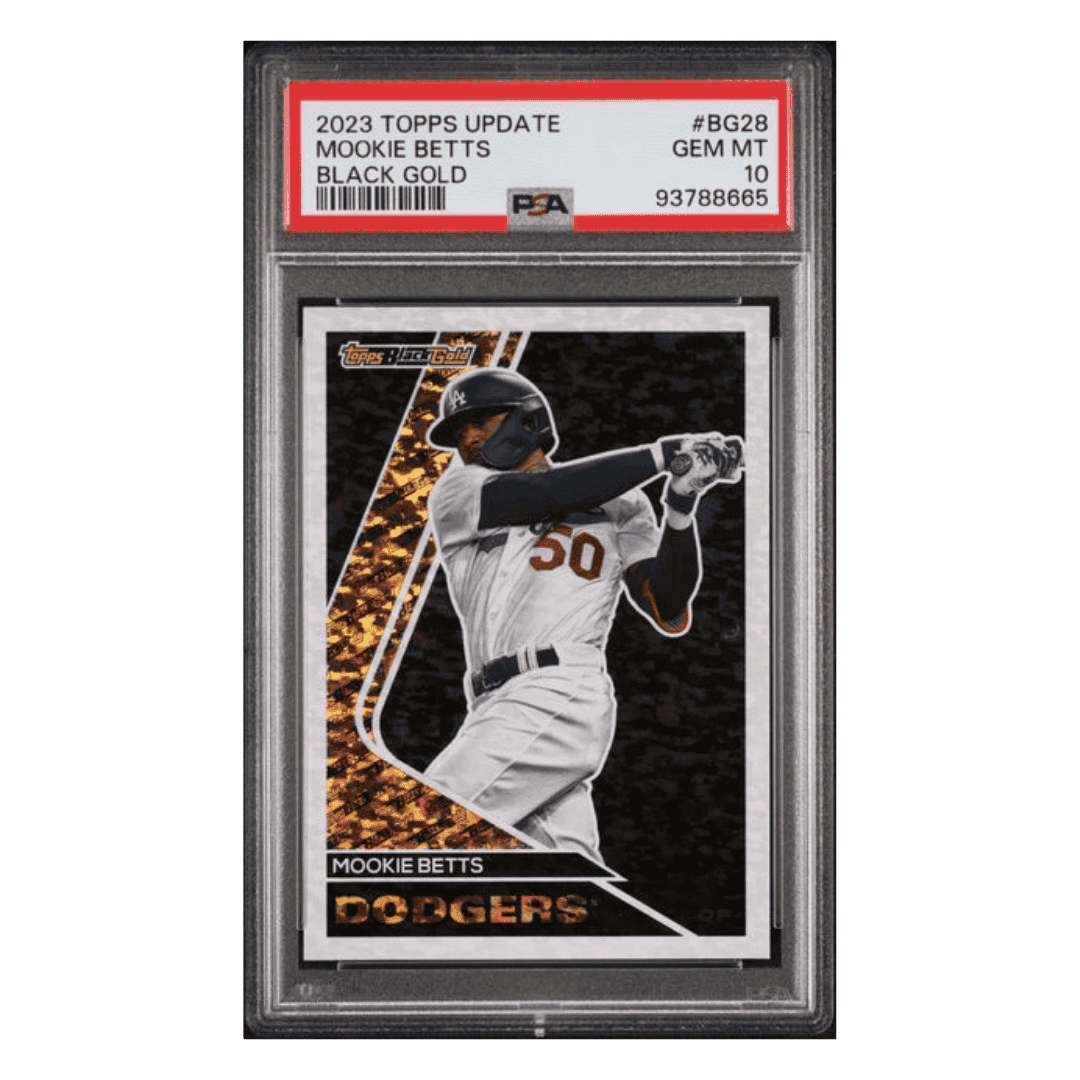 Mookie Betts PSA 10 2023 Topps Update Black Gold Card #BG28