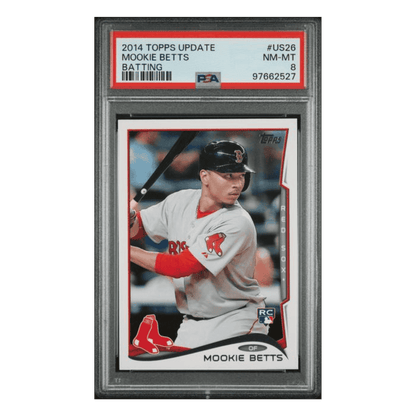 Mookie Betts PSA 8 2014 Topps Update Batting Card #US26