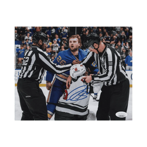 Nathan Walker St Louis Blues Autographed Fighting 8x10 Photo - JSA COA
