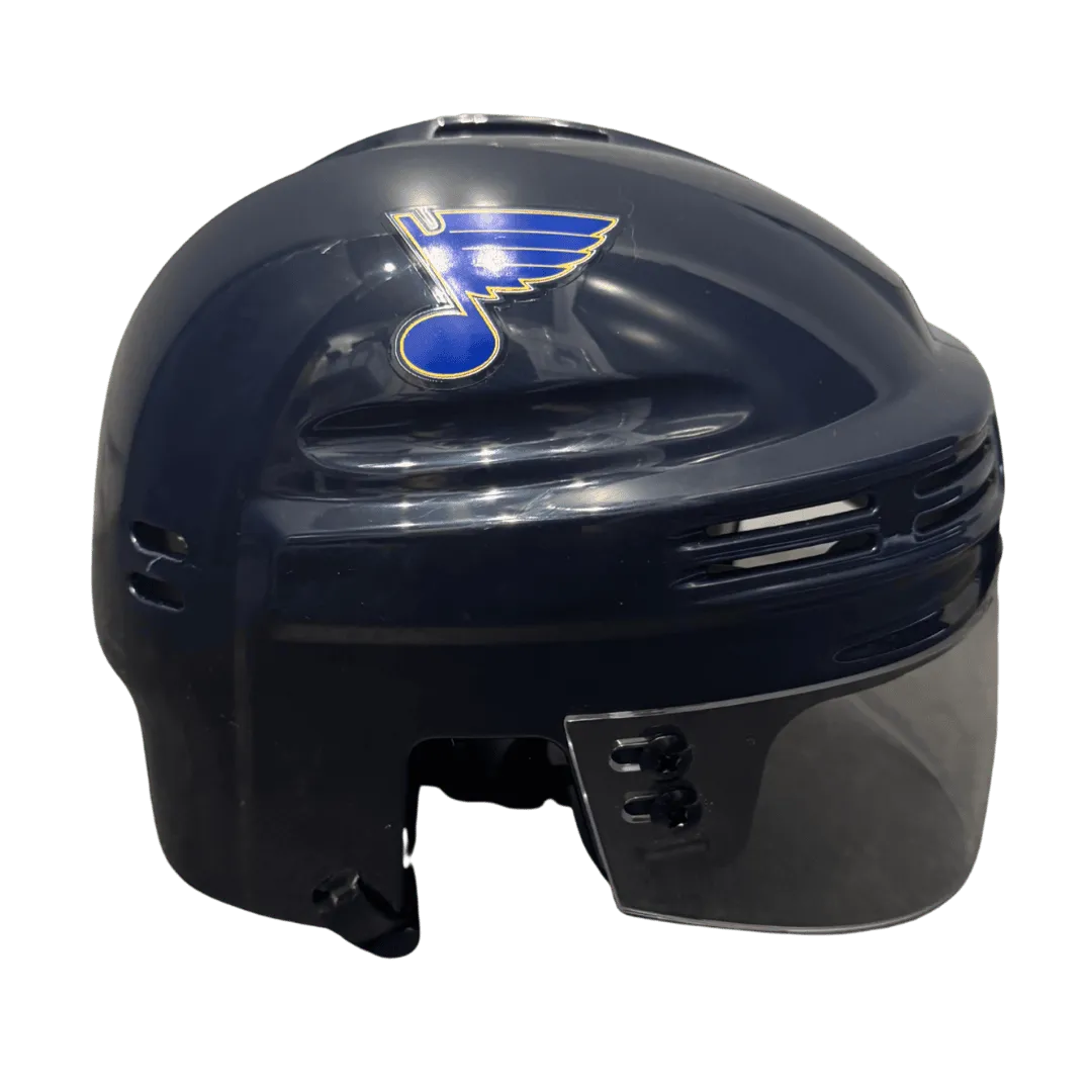 Nathan Walker St Louis Blues Autographed Mini Replica Blue Helmet - JSA COA