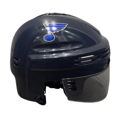 Nathan Walker St Louis Blues Autographed Mini Replica Blue Helmet - JSA COA