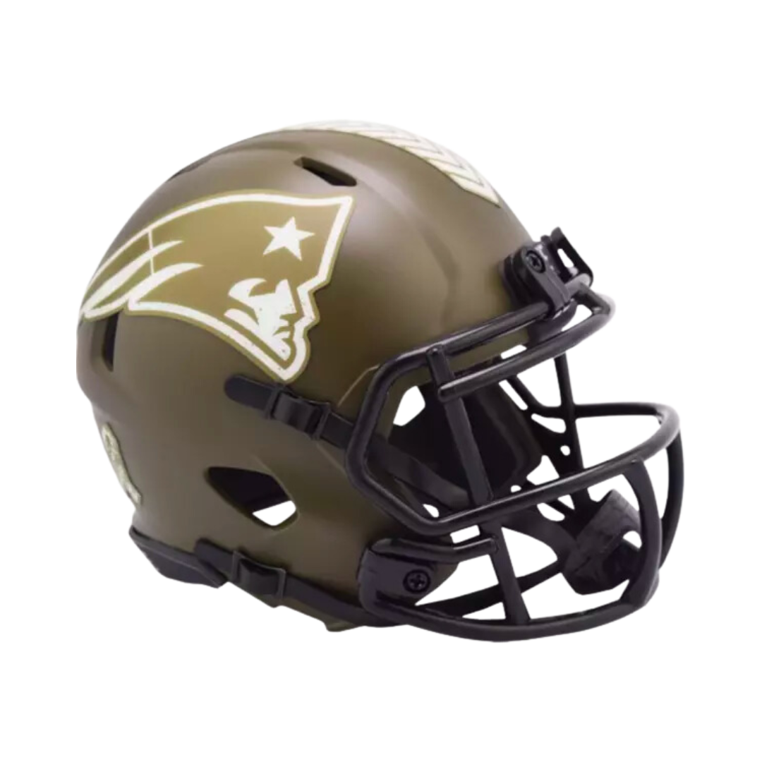 New England Patriots Salute to Service Speed Riddell Mini Football Helmet