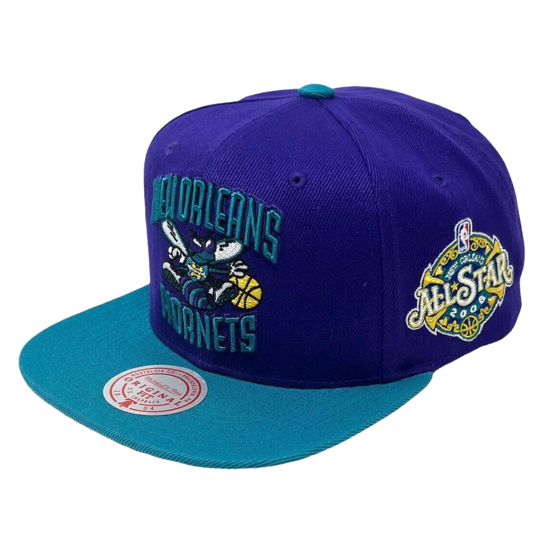 New Orleans Hornets Mitchell and Ness 2008 All Star Game Side Patch Snapback Hat