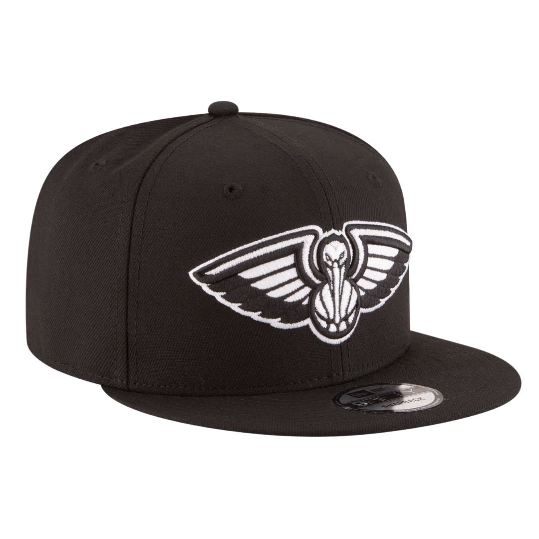 New Orleans Pelicans Black and White 9FIFTY Snapback Hat