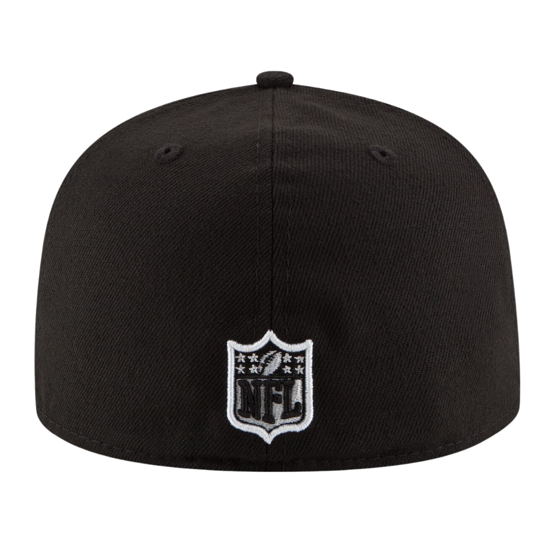 New Orleans Saints Black & White Logo New Era 59FIFTY Fitted Hat