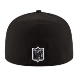 New Orleans Saints Black & White Logo New Era 59FIFTY Fitted Hat