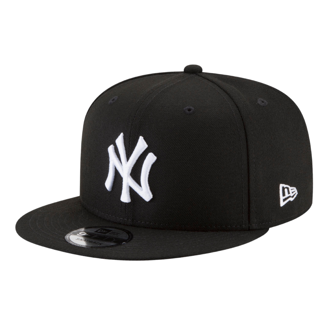 New York Yankees Basic New Era Black & White 9FIFTY Adjustable Snapback Hat