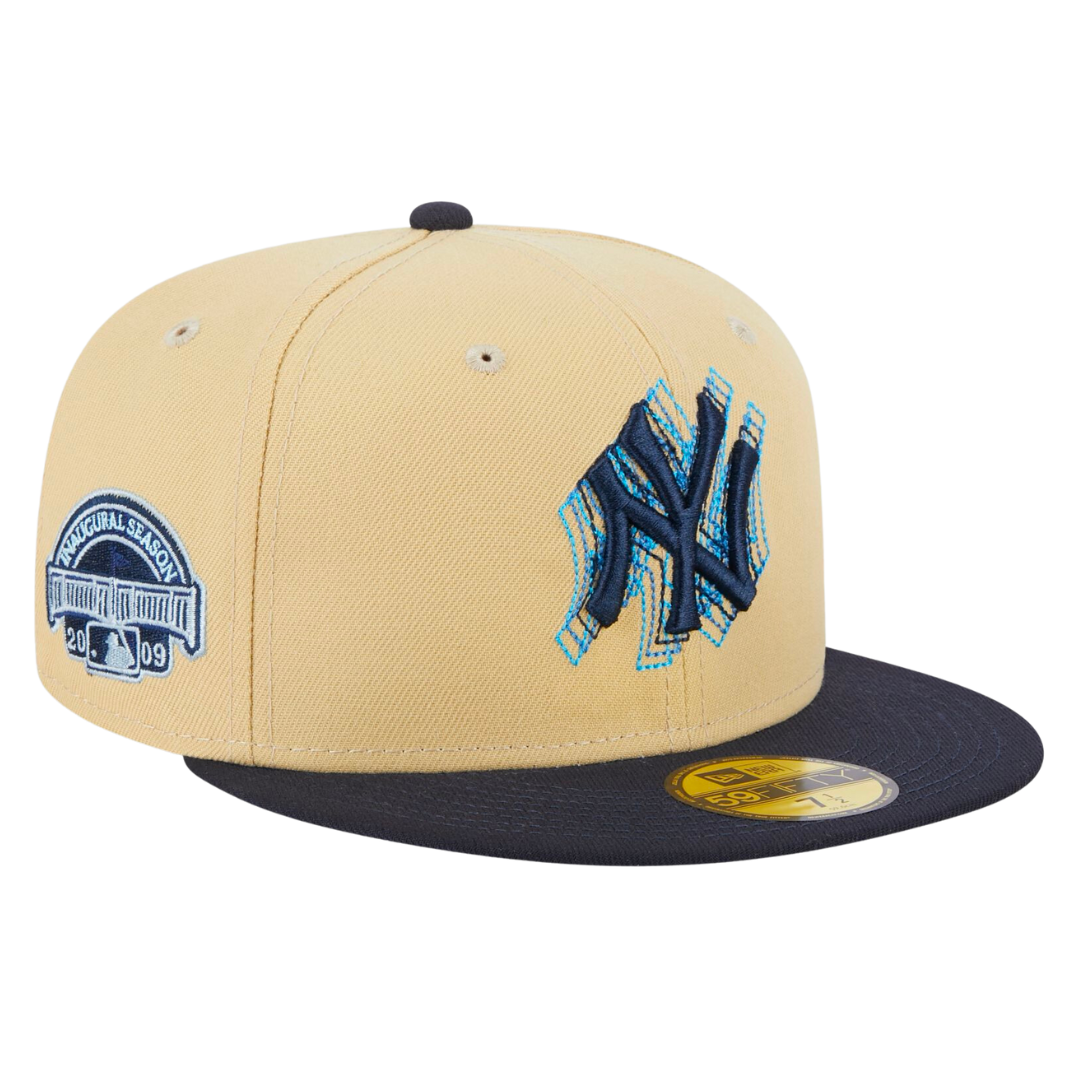 New York Yankees Illusion New Era Tan/Navy 59FIFTY Fitted Hat