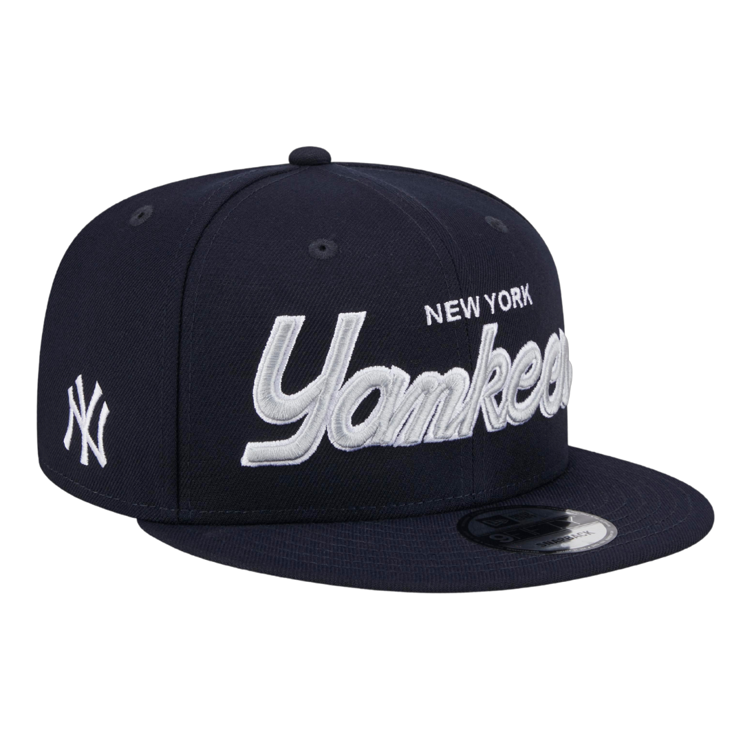 New York Yankees Script New Era Navy 9FIFTY Adjustable Snapback Hat