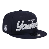 New York Yankees Script New Era Navy 9FIFTY Adjustable Snapback Hat