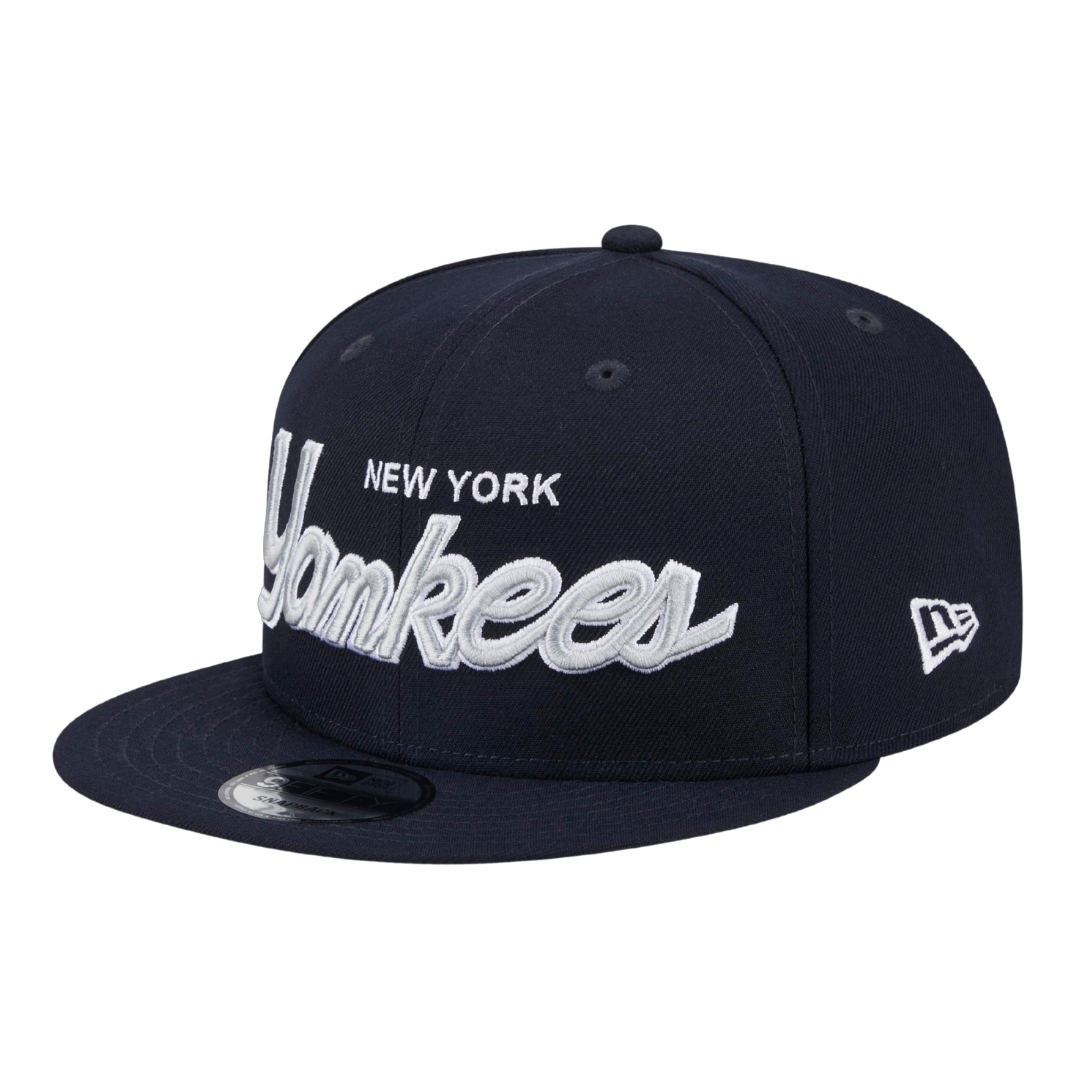 New York Yankees Script New Era Navy 9FIFTY Adjustable Snapback Hat