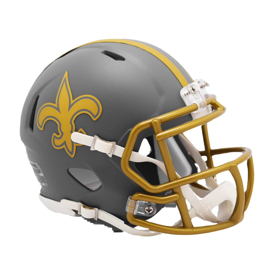 New Orleans Saints Slate Speed Riddell Mini Football Helmet