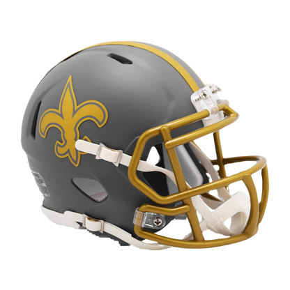 New Orleans Saints Slate Speed Riddell Mini Football Helmet