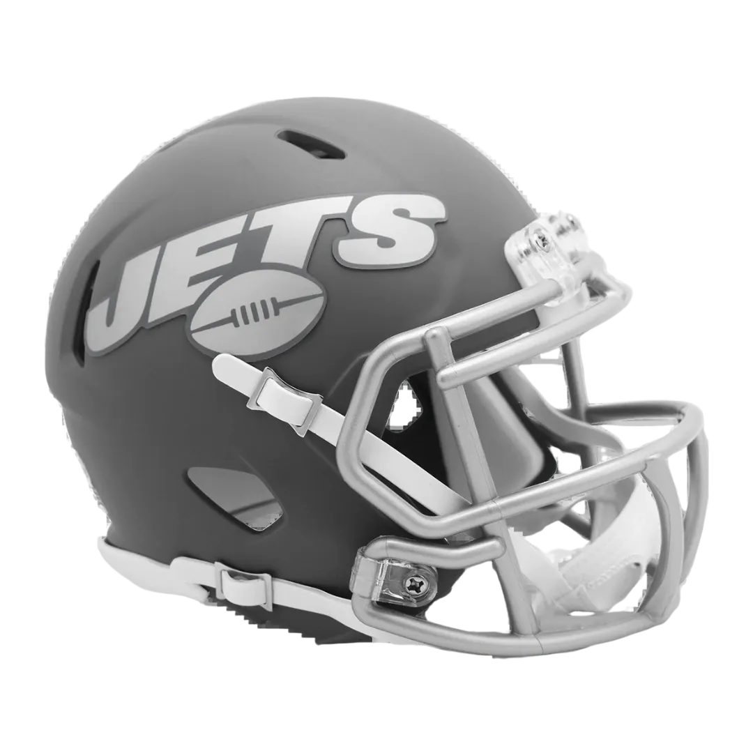 New York Jets Slate Speed Riddell Mini Football Helmet