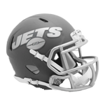 
New York Jets Slate Speed Riddell Mini Football Helmet — Front