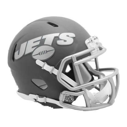 New York Jets Slate Speed Riddell Mini Football Helmet
