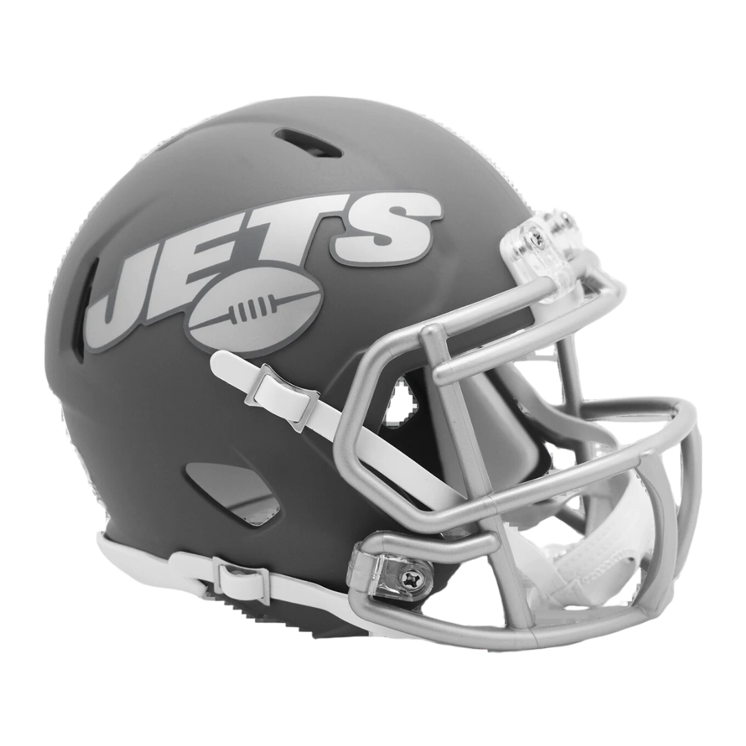 New York Jets Slate Speed Riddell Mini Football Helmet