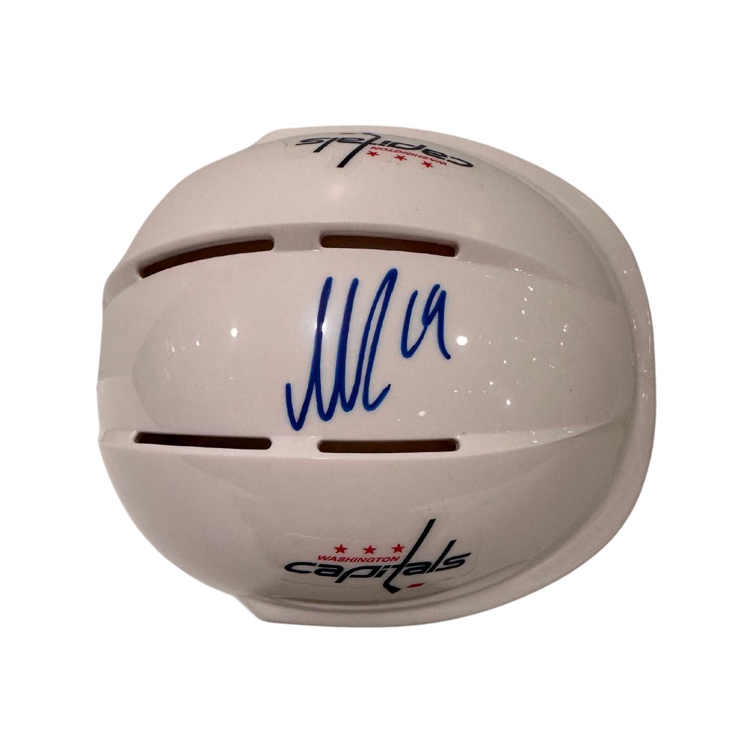 Nicklas Bäckström Washington Capitals Autographed Mini Replica White Helmet - JSA COA