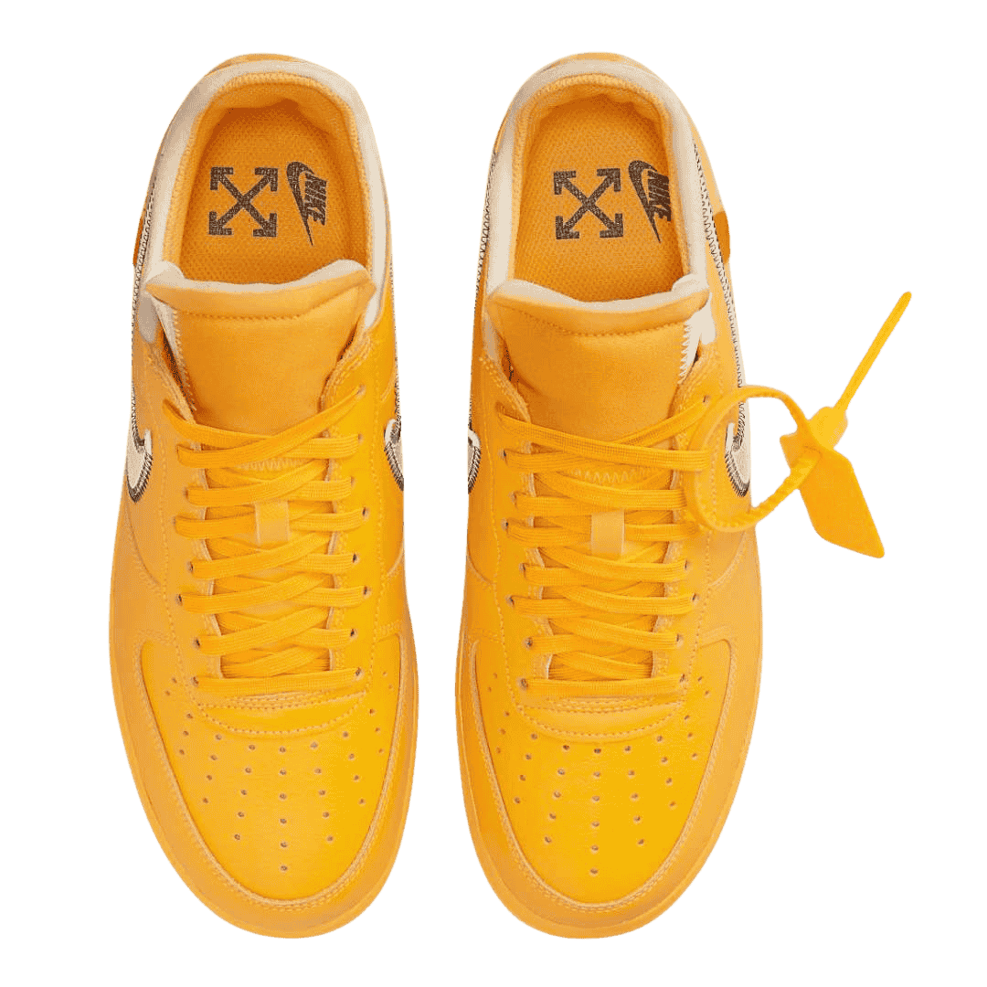 Nike Air Force 1 Off White ICA University Gold Fan Cave