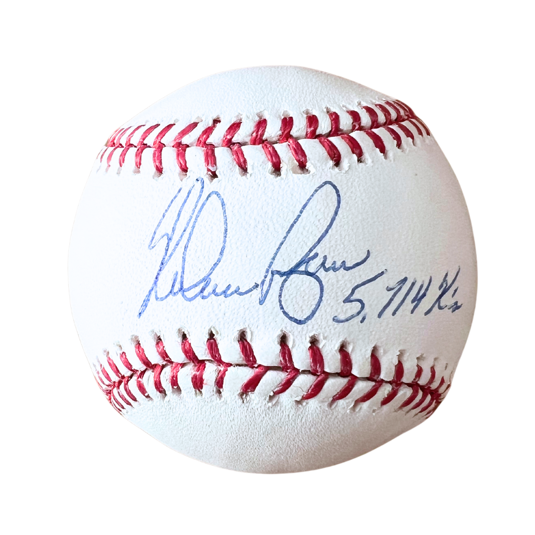 Nolan Ryan Texas Rangers Autographed Official Major League Baseball with Inscription- PSA COA