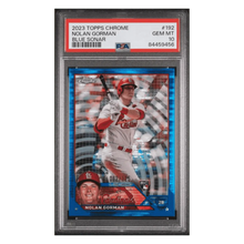 Nolan Gorman PSA 10 2023 Topps Chrome Blue Sonar #d/ 125 Card #192
