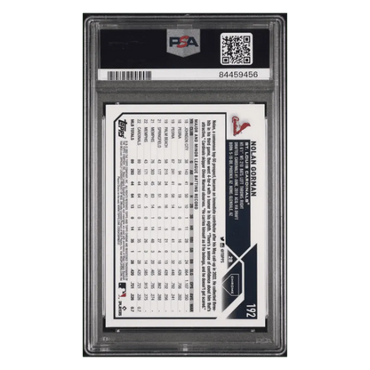 Nolan Gorman PSA 10 2023 Topps Chrome Blue Sonar #d/ 125 Card #192