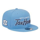 North Carolina Tar Heels Script Logo New Era Light Blue 9FIFTY Adjustable Snapback Hat