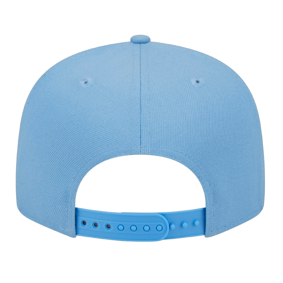North Carolina Tar Heels Script Logo New Era Light Blue 9FIFTY Adjustable Snapback Hat