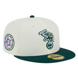 Oakland Athletics Retro 1987 All-Star Game Patch New Era Stone/Green 59FIFTY Fitted Hat