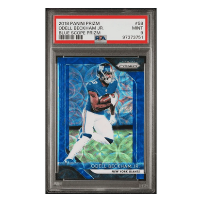 Odell Beckham Jr PSA 9 2018 Panini Prizm Blue Scope #d/ 99 Card #58