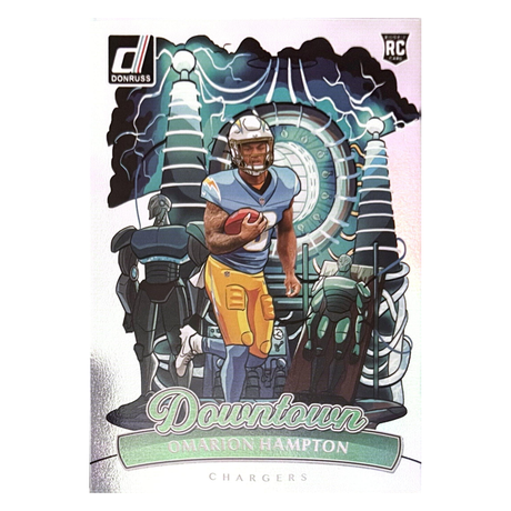 Omarion Hampton 2025 Panini Donruss Downtown Rookie RC Card #16