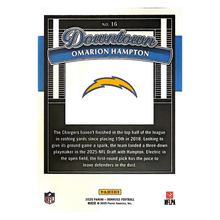 Omarion Hampton 2025 Panini Donruss Downtown Rookie RC Card #16