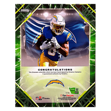 Omarion Hampton Los Angeles Chargers Fanatics 2025 Emanate Auto Green #d/ 99 8x10