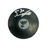 Oskar Sundqvist St Louis Blues Autographed Logo Puck - JSA COA