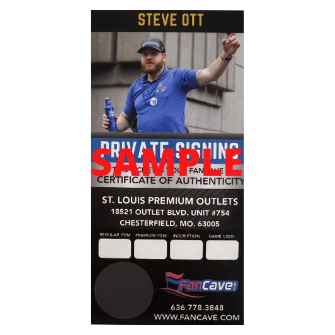 Steve Ott St Louis Blues Autographed 2022 Winter Classic Official Game Puck - Fan Cave COA