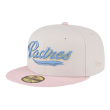 San Diego Padres Retro New Era Stone/Pink 59FIFTY Fitted Hat