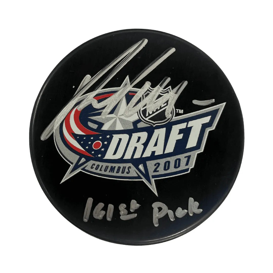 Pat Maroon St Louis Blues Autographed 2007 NHL Draft Puck with Inscription - JSA COA