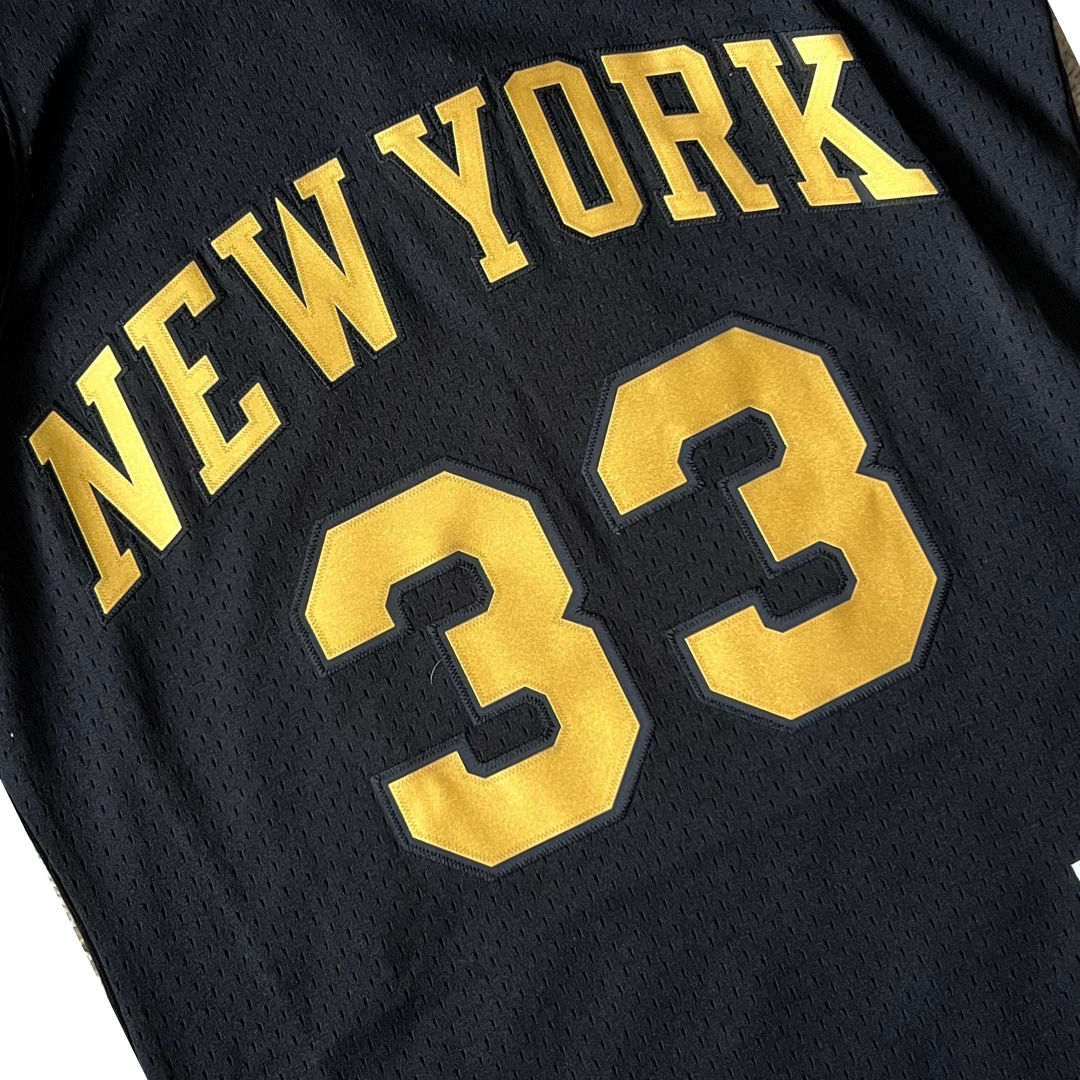 Patrick Ewing New York Knicks 1991-92 Black Gold Swingman Jersey